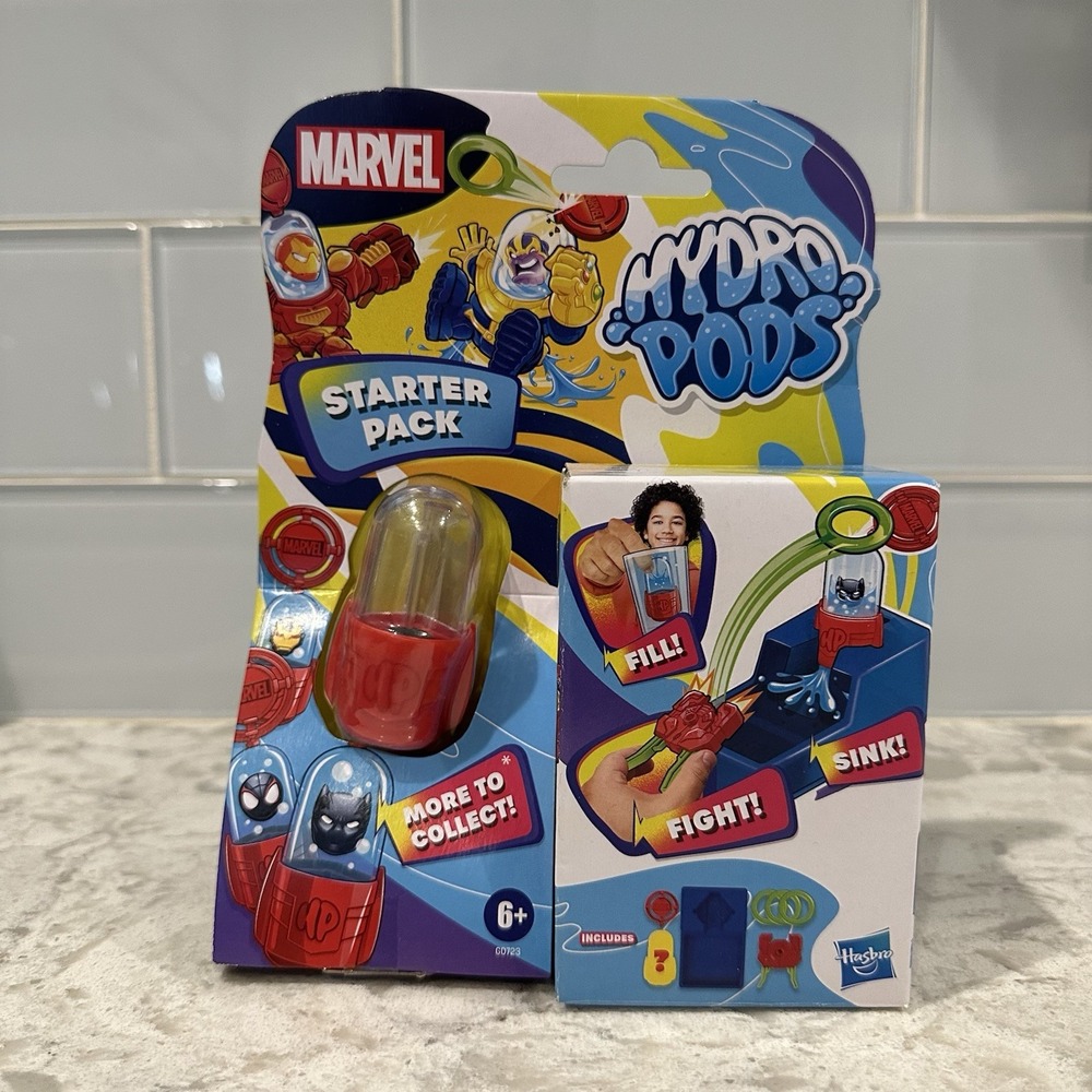 MARVEL Hydro Pods Starter Pack Water Action Figure Toy New Sealed